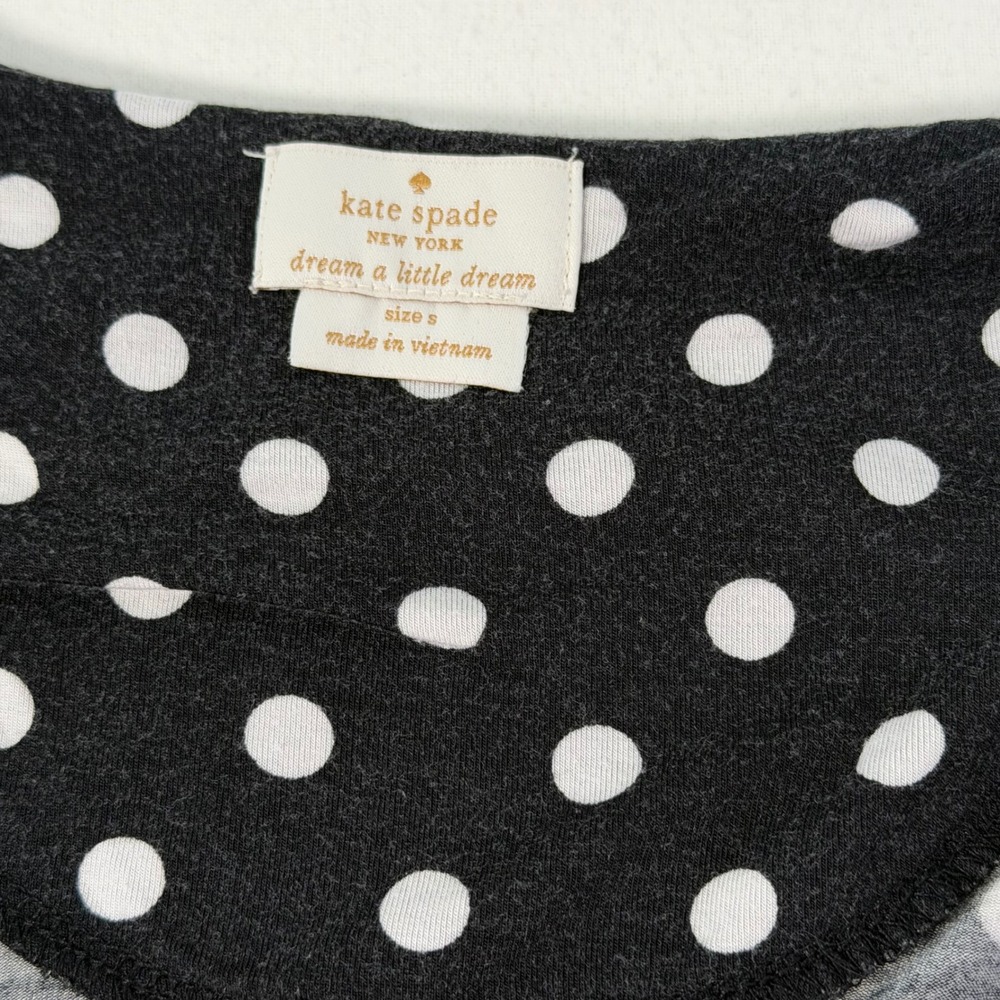 Kate Spade Dream A Little Dream Chemise S Polka Dot Ruffle Bow Nightgown Dress - Picture 13 of 15
